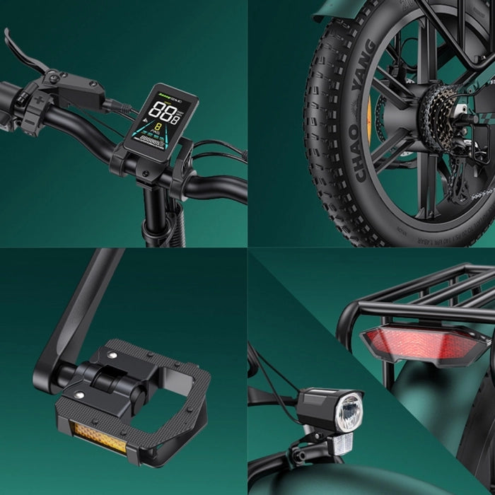 Składany rower elektryczny ENGWE ENGINE Pro 2.0, grube opony 20*4,0 cali, moment obrotowy 75Nm, bateria 52V 16Ah