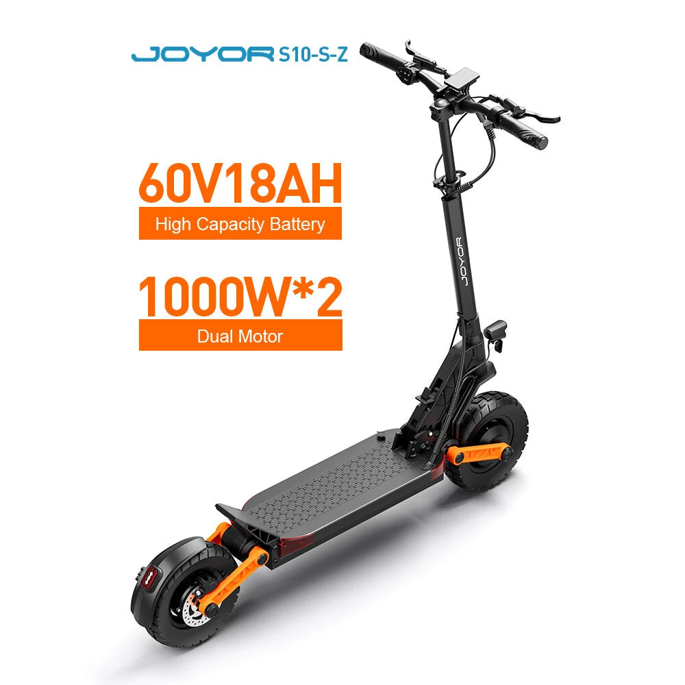 Joyor S8-S-Z Electric Scooter with Direction Indicator, 600W*2 Dual Motor, 48V 26Ah Battery, 10-inch Tyres