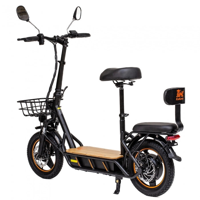 KuKirin C1 Pro Electric Scooter 2024 Upgraded Version with 48V 26Ah & Seat & Rearview Mirror, Foldable, 500W Motor, 14-inch Tire