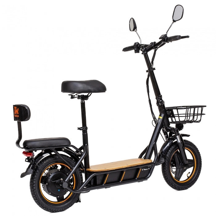 KuKirin C1 Pro Electric Scooter 2024 Upgraded Version with 48V 26Ah & Seat & Rearview Mirror, Foldable, 500W Motor, 14-inch Tire